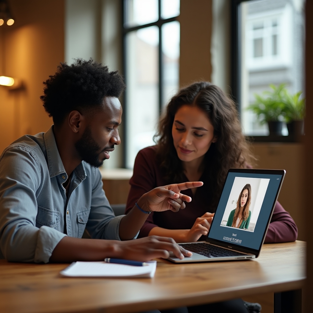 Formator oferind feedback individual unui participant în timpul vizionării unei înregistrări video